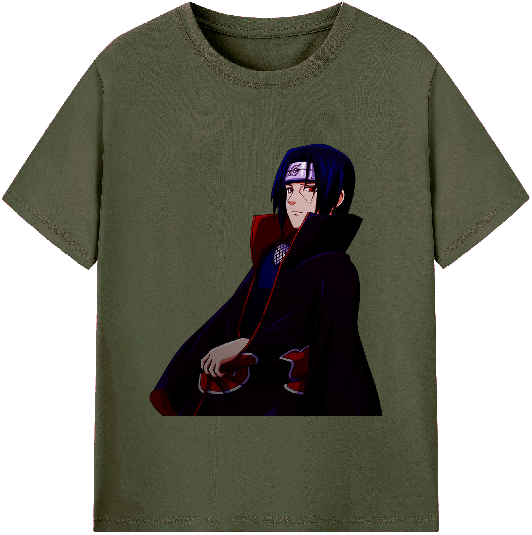 （画像用） NARUTO -ナルト- うちは イタチ Uchiha Itachi 綿100％ メンズ半袖Tシャツ｜肌触りやわらか＆通気性